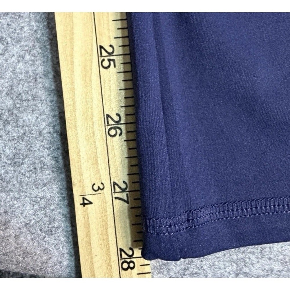 Navy‎ Blue Button Front Wide Leg Pants Women's Size Small Polyester Spandex - Picture 4 of 7